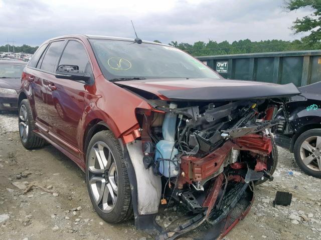 2FMDK3AK4EBA81454 - 2014 FORD EDGE SPORT RED photo 1