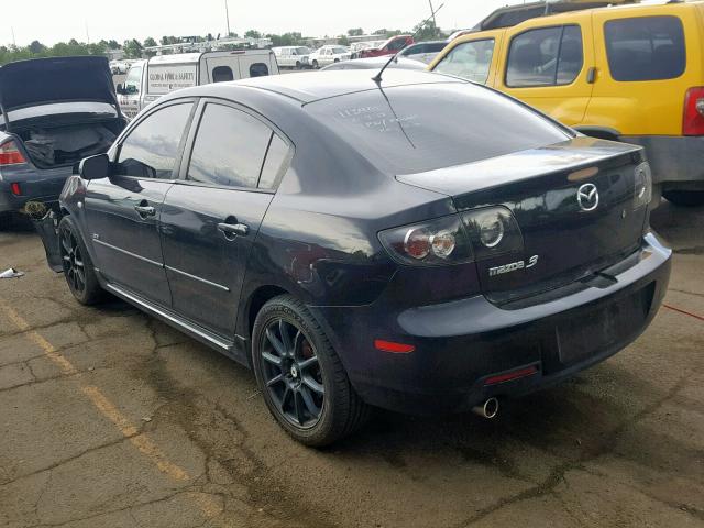 JM1BK323681802781 - 2008 MAZDA 3 S BLACK photo 3