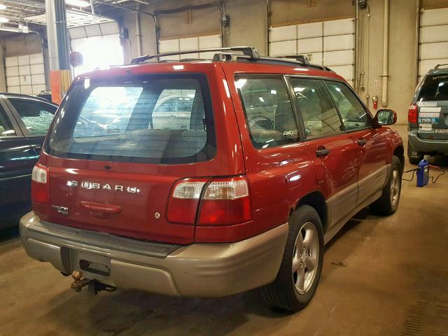 JF1SF65541H765669 - 2001 SUBARU FORESTER S RED photo 4