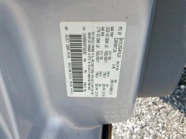 1D4HB58D05F582383 - 2005 DODGE DURANGO LI SILVER photo 10