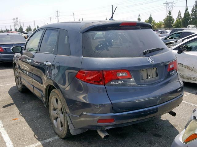 5J8TB18577A006185 - 2007 ACURA RDX TECHNO CHARCOAL photo 3