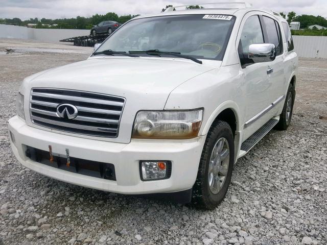 5N3AA08C85N813731 - 2005 INFINITI QX56 CREAM photo 2