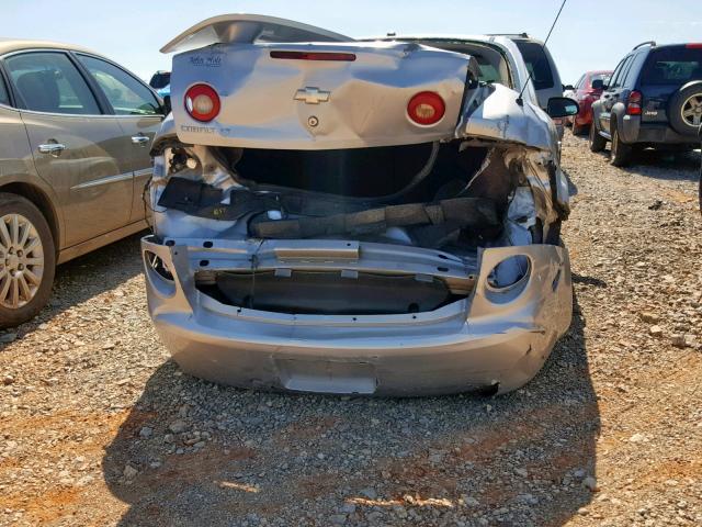 1G1AL18F087283487 - 2008 CHEVROLET COBALT LT SILVER photo 9