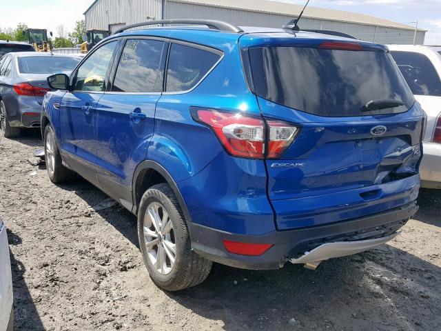 1FMCU9HD6JUB89711 - 2018 FORD ESCAPE SEL BLUE photo 3