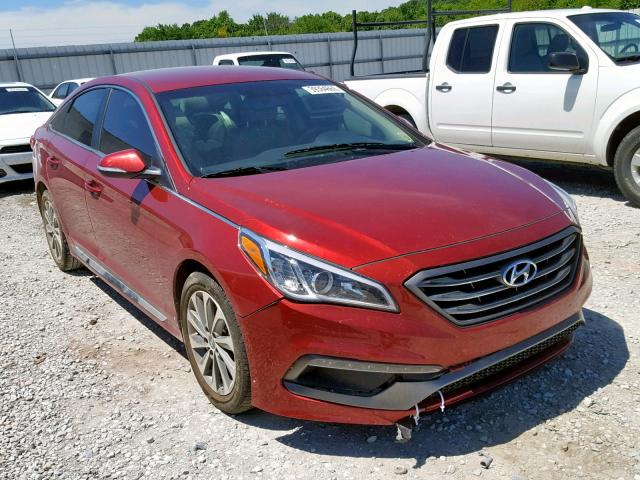 5NPE34AF2GH321879 - 2016 HYUNDAI SONATA SPO RED photo 1