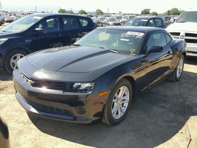 2G1FE1E38E9126617 - 2014 CHEVROLET CAMARO LS BLACK photo 2