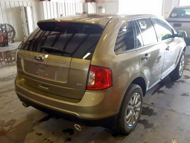 2FMDK3JC4DBC92564 - 2013 FORD EDGE SEL GREEN photo 4