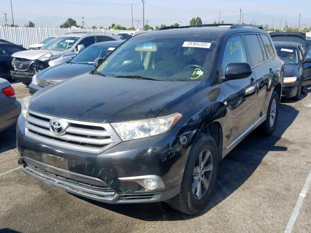 5TDZA3EHXDS042120 - 2013 TOYOTA HIGHLANDER BLACK photo 2