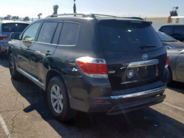 5TDZA3EHXDS042120 - 2013 TOYOTA HIGHLANDER BLACK photo 3