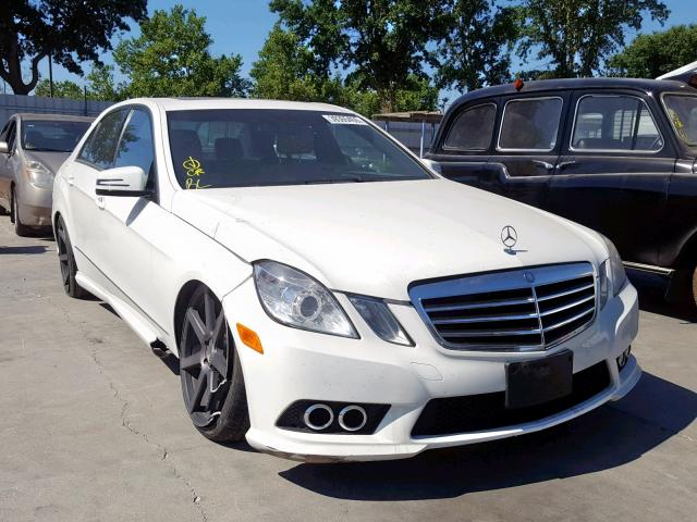 WDDHF5GB1AA104052 - 2010 MERCEDES-BENZ E 350 WHITE photo 1