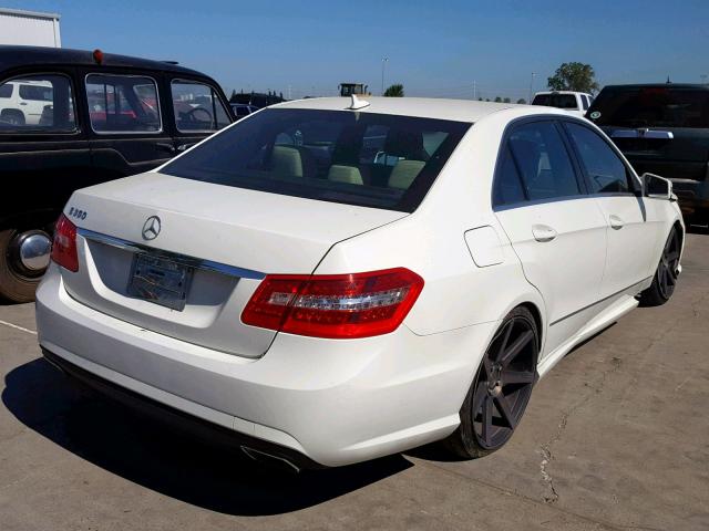 WDDHF5GB1AA104052 - 2010 MERCEDES-BENZ E 350 WHITE photo 4