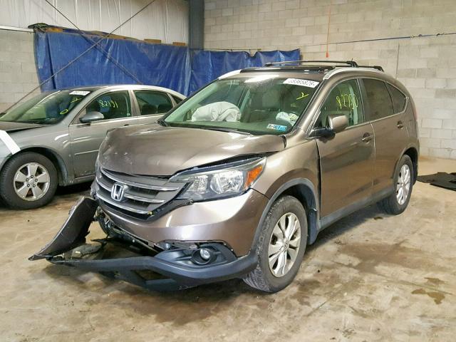 5J6RM4H75DL079880 - 2013 HONDA CR-V EXL GRAY photo 2