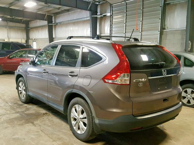 5J6RM4H75DL079880 - 2013 HONDA CR-V EXL GRAY photo 3