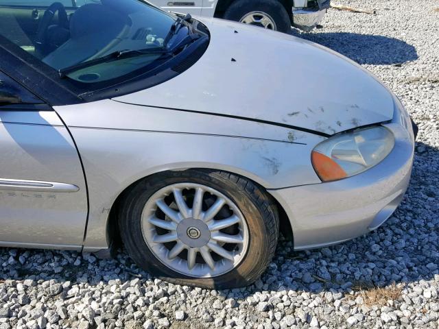 1C3EL55U61N677682 - 2001 CHRYSLER SEBRING LX SILVER photo 9