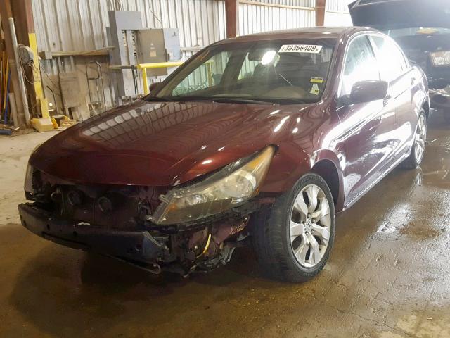 1HGCP36888A065337 - 2008 HONDA ACCORD EXL BURGUNDY photo 2