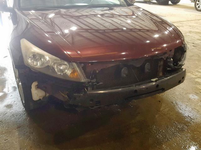 1HGCP36888A065337 - 2008 HONDA ACCORD EXL BURGUNDY photo 9