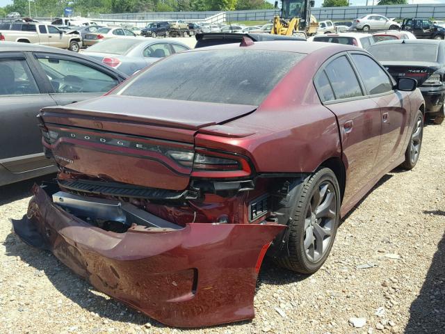 2C3CDXHG4JH210470 - 2018 DODGE CHARGER SX BURGUNDY photo 4