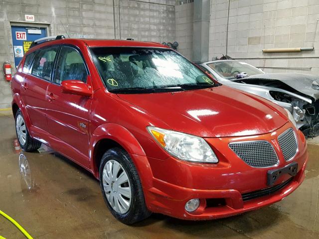 5Y2SL63875Z451059 - 2005 PONTIAC VIBE RED photo 1