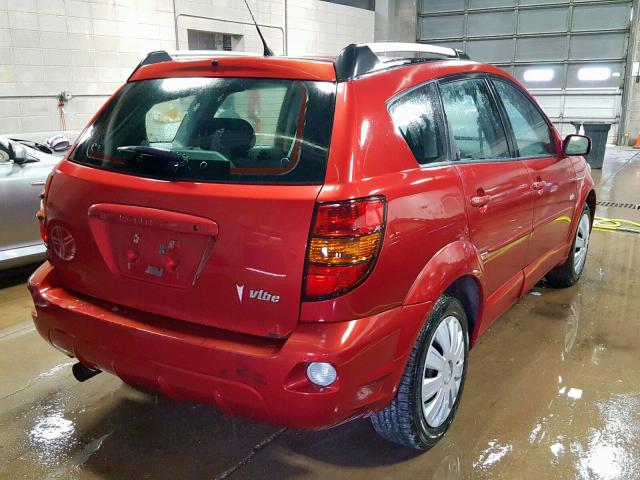 5Y2SL63875Z451059 - 2005 PONTIAC VIBE RED photo 4