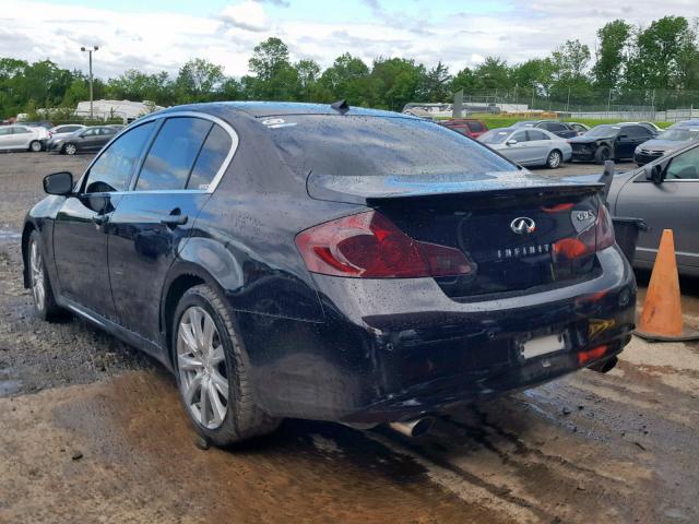 JN1CV6AP1BM502124 - 2011 INFINITI G37 BASE BLACK photo 3