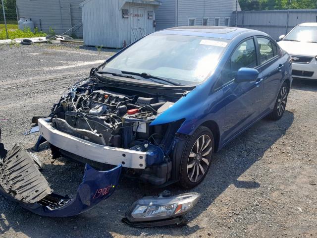 2HGFB2F95FH527723 - 2015 HONDA CIVIC EXL BLUE photo 2