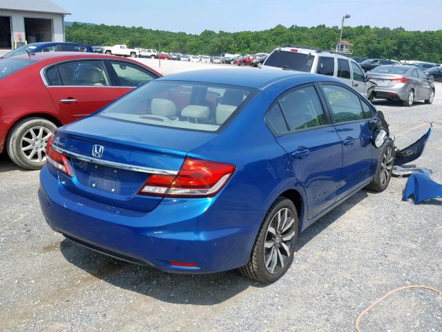 2HGFB2F95FH527723 - 2015 HONDA CIVIC EXL BLUE photo 4