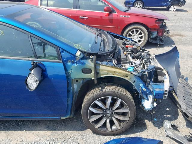 2HGFB2F95FH527723 - 2015 HONDA CIVIC EXL BLUE photo 9