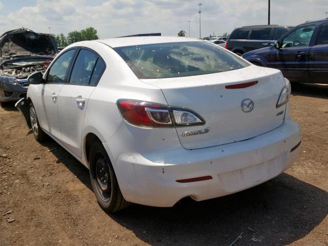 JM1BL1U71D1724549 - 2013 MAZDA 3 I WHITE photo 3