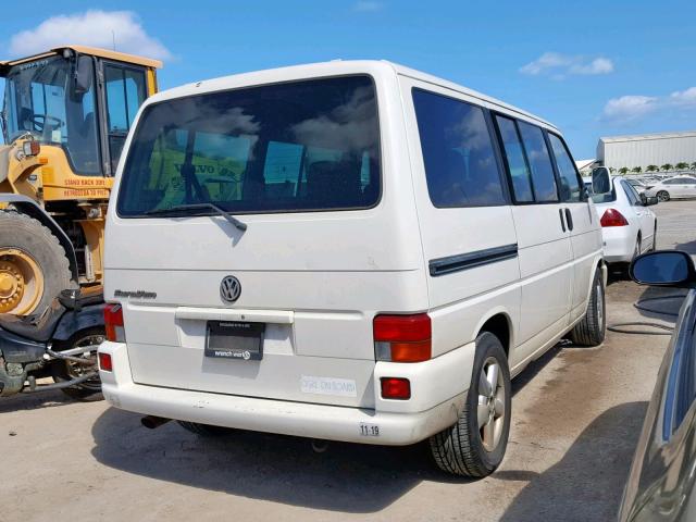 WV2KB47003H012527 - 2003 VOLKSWAGEN EUROVAN GL WHITE photo 4