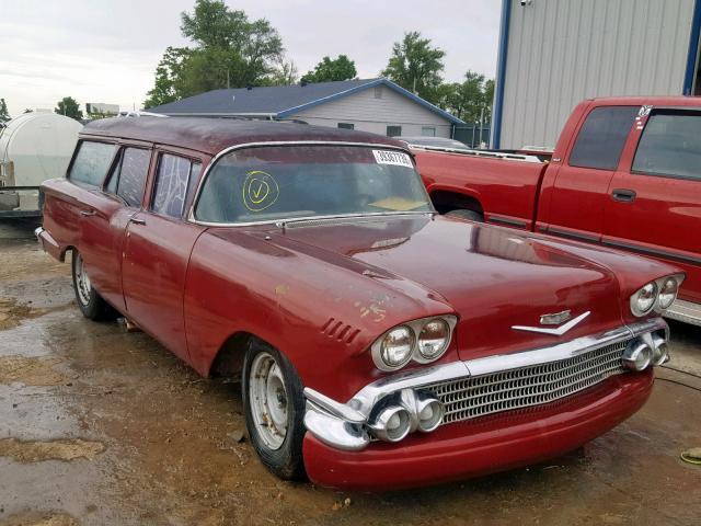 D58L139703 - 1958 CHEVROLET BISCAYNE MAROON photo 1