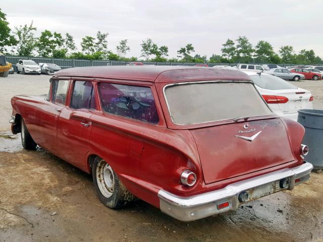 D58L139703 - 1958 CHEVROLET BISCAYNE MAROON photo 3