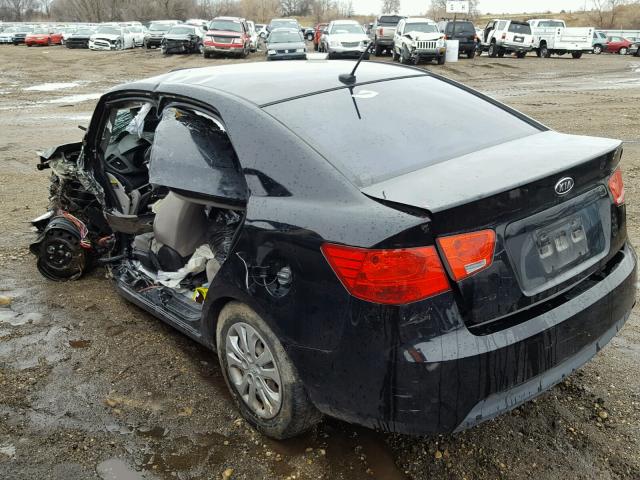 KNAFU4A21C5625761 - 2012 KIA FORTE EX BLACK photo 3