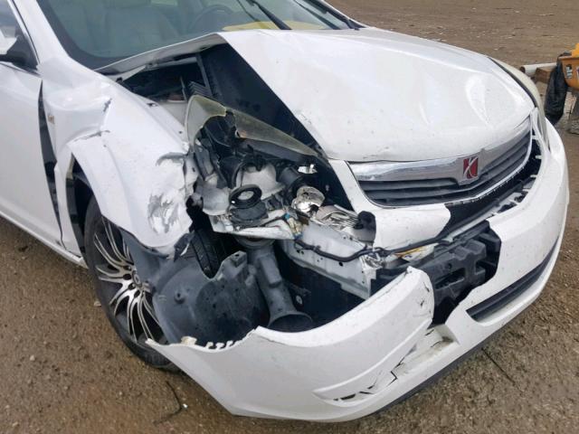 1G8ZV57B59F168279 - 2009 SATURN AURA XR WHITE photo 9