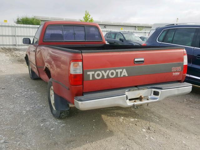 JT4VD10C2P0005558 - 1993 TOYOTA T100 SR5 RED photo 3