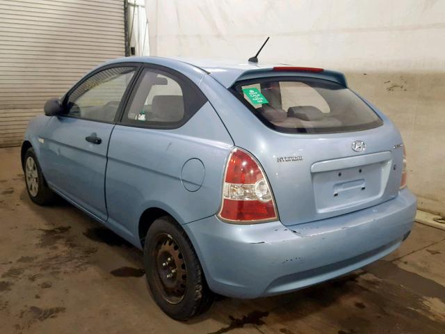 KMHCM36C48U066815 - 2008 HYUNDAI ACCENT GS BLUE photo 3