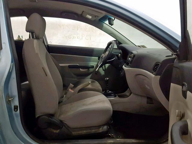 KMHCM36C48U066815 - 2008 HYUNDAI ACCENT GS BLUE photo 5