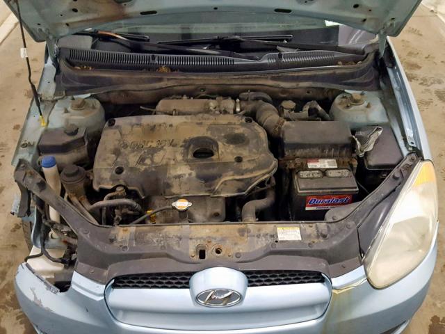 KMHCM36C48U066815 - 2008 HYUNDAI ACCENT GS BLUE photo 7