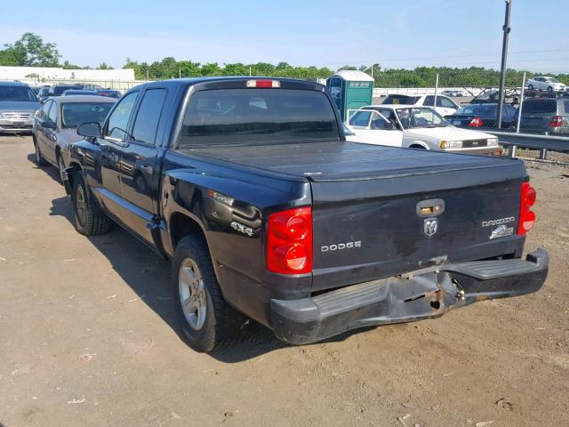 1D7RW3GK6BS521266 - 2011 DODGE DAKOTA SLT BLACK photo 3