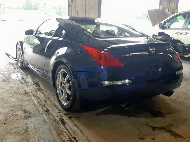 JN1BZ34E07M551069 - 2007 NISSAN 350Z COUPE BLUE photo 3