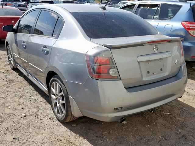 3N1CB61E18L648890 - 2008 NISSAN SENTRA SE- GRAY photo 3