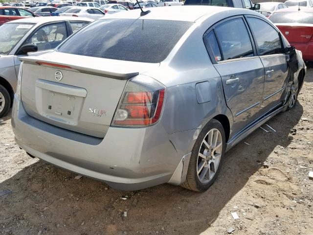 3N1CB61E18L648890 - 2008 NISSAN SENTRA SE- GRAY photo 4