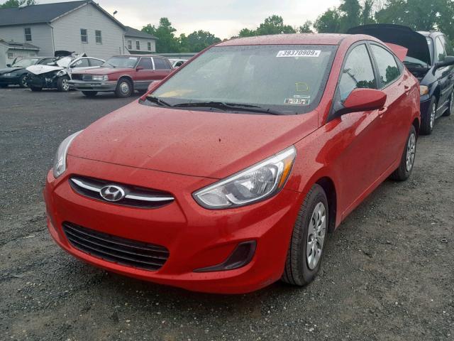 KMHCT4AE6GU955373 - 2016 HYUNDAI ACCENT SE RED photo 2