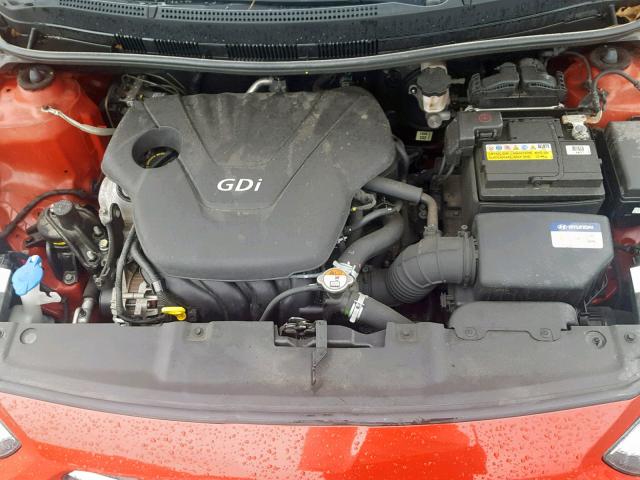 KMHCT4AE6GU955373 - 2016 HYUNDAI ACCENT SE RED photo 7