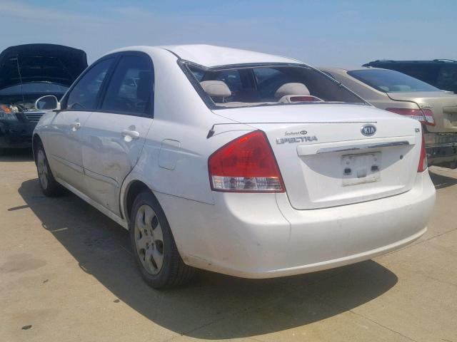 KNAFE221595634608 - 2009 KIA SPECTRA EX WHITE photo 3