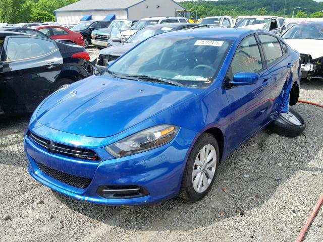 1C3CDFBB0ED824331 - 2014 DODGE DART SXT BLUE photo 2