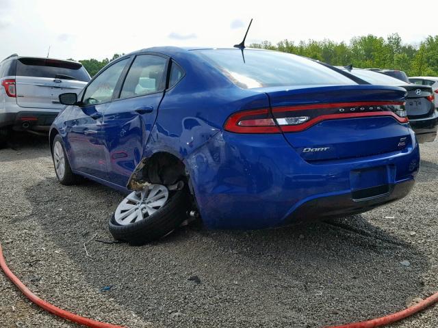 1C3CDFBB0ED824331 - 2014 DODGE DART SXT BLUE photo 3