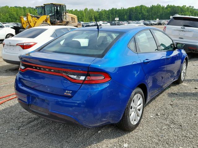 1C3CDFBB0ED824331 - 2014 DODGE DART SXT BLUE photo 4