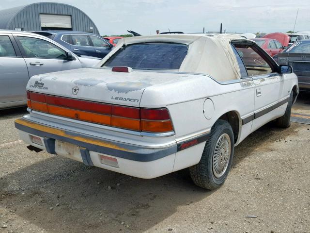 1C3XU4533PF563486 - 1993 CHRYSLER LEBARON WHITE photo 4