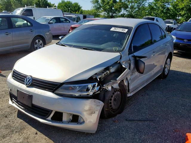 3VW2K7AJ1BM329824 - 2011 VOLKSWAGEN JETTA BASE 银色 照片 2