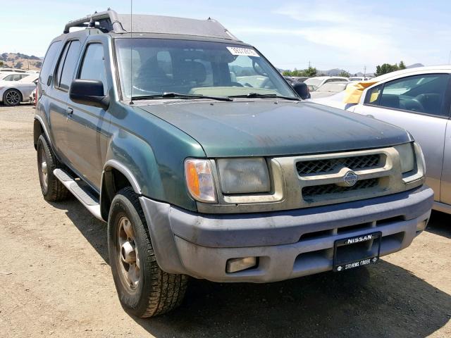 5N1ED28Y7YC565934 - 2000 NISSAN XTERRA XE GREEN photo 1